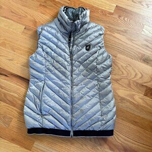 Tony Sailer Lilly Chevron Gray Puffer Down Vest Size 10